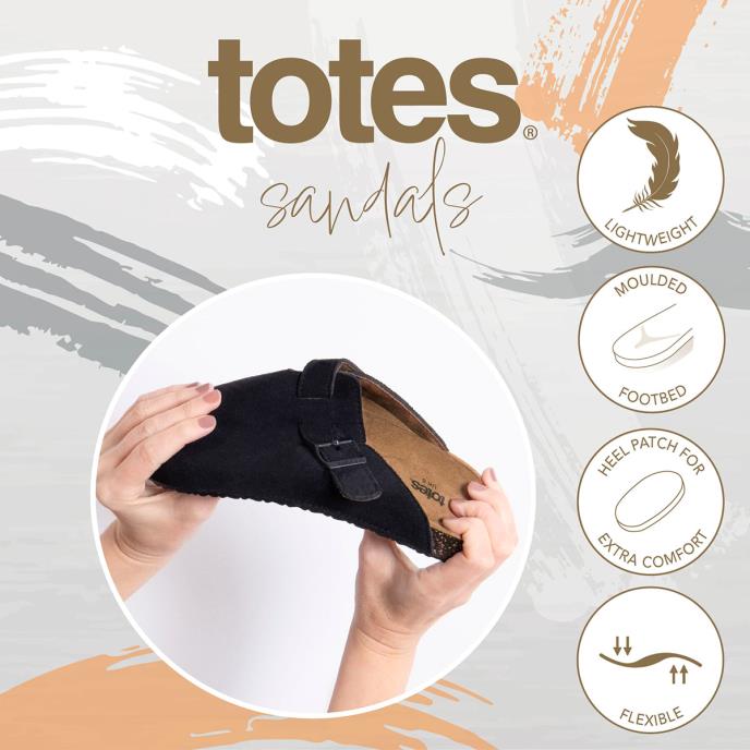 totes® Ladies PU Clog Black Extra Image 5